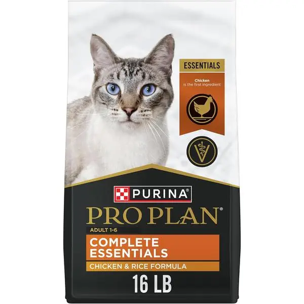 Purina Pro Plan High Protein Cat Food With Probiotics for Cats, Chicken and Rice Formula - 16 lb. Bag