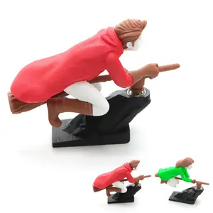 Whimsical Witch and Wizard on Broomsticks - Floating Dashboard Car Decor & Fantasy Gift Car decoration