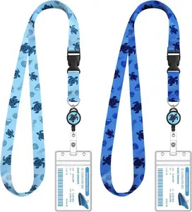 2 Pieces Cruise Lanyard for Ship Cards Detachable Lanyards with Retractable Badge Reel Waterproof ID Badge Holders, 2026 Cruise Essentials Accessories
