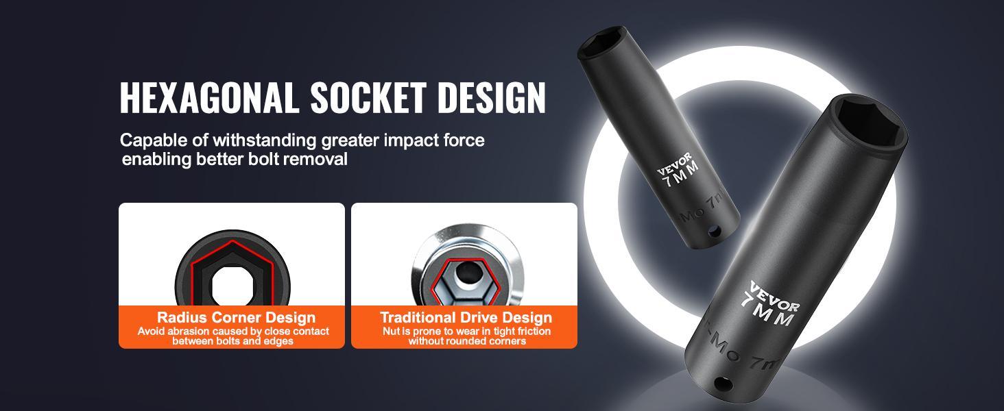 VEVOR Drive Impact Socket Set, TikTokShopBlackFriday, SAE 1/4"-3/4" and Metric 6-19mm, 6 Point Cr-Mo Alloy Steel for Auto Repair, Includes Extension Bars Universal Joint Adapter Lock Storage Case Tool Box VEVOR Drive Impact Socket Set, TikTokShopBlackFriday, SAE 1/4"-3/4" and Metric 6-19mm, 6 Point Cr-Mo Alloy Steel for Auto Repair, Includes Extension Bars Universal Joint Adapter Lock Storage Case Tool Box