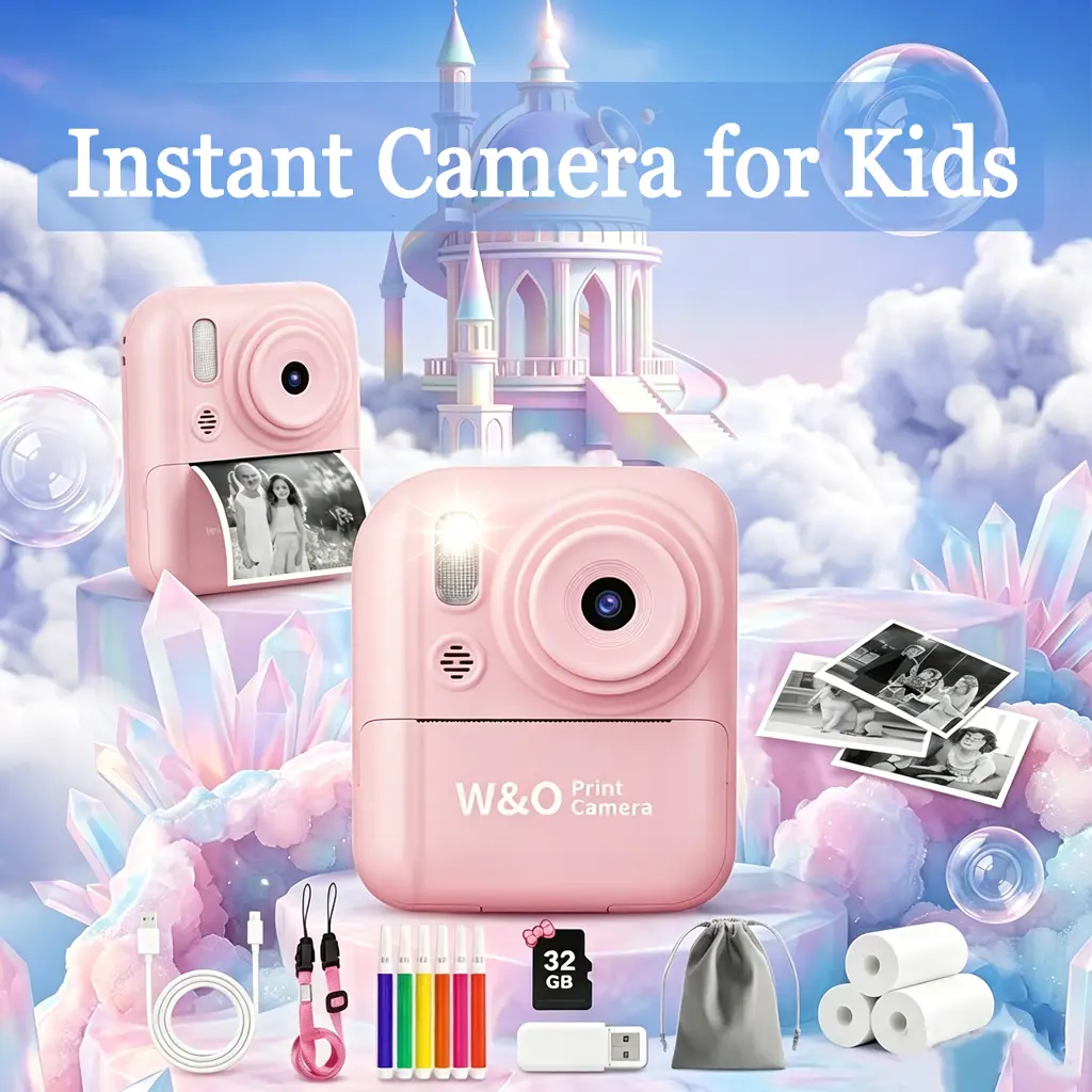 2026 Instant Camera, Photo DIY Printing Camera with Video Recording, Photo Taking, Photo Printing DIY, Game Playing, Music Listening, 5 Major Functions