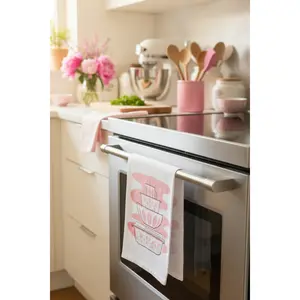 Vintage Pyrex Pink Gooseberry Tea Towel - Premium Cotton Flour Sack Kitchen Towel