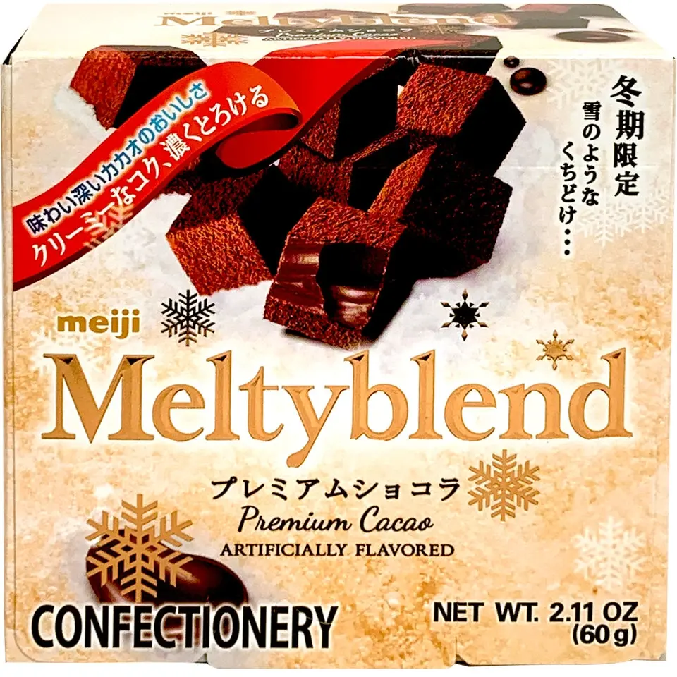 Meiji Melty Blend Cube-Shaped Chocolate Covered Treats - Fancy, Gourmet, Luxurious Chocolate Snacks for All Ages, Creamy, Strawberry, Matcha, Milk, Rich Flavors, Fancy Chocolate, Gourmet Chocolate