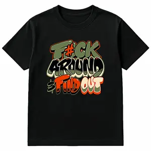 Hip - hop - inspired Tee: Channel Hip - hop Vibe with a Cool and Impactful Graffiti - style Typography on a Tee