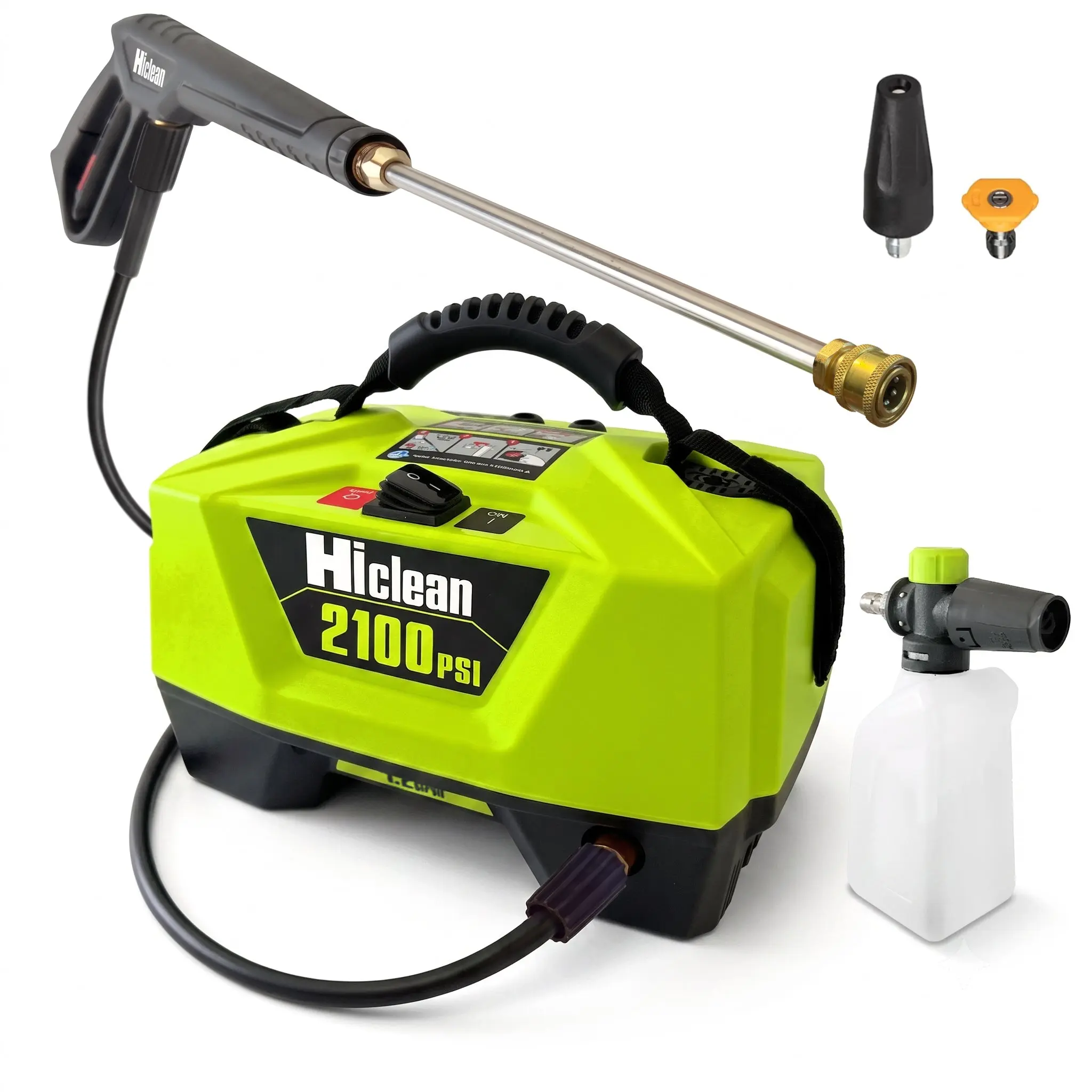 2100 PSI Premium Electric Pressure Washer, Compact Small Power Washer for Cars, Driveways, and Patios