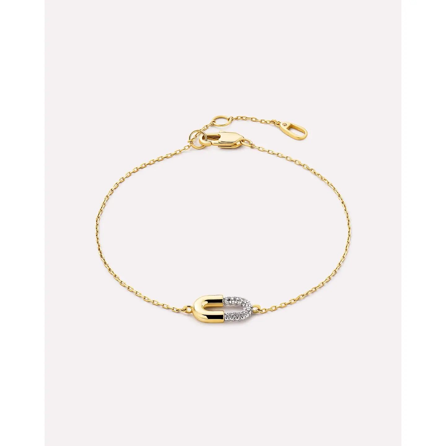 Gold Charm Bracelet - Blake Bracelet Micropave