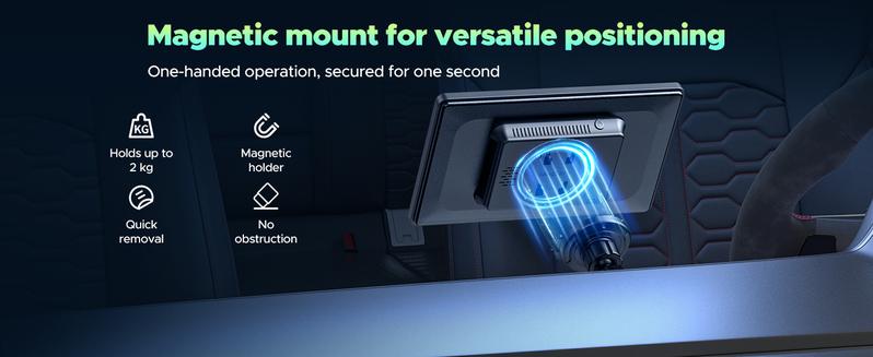 【Valentines】LAMTTO 7-Inch Wireless CarPlay Screen, Portrait & Landscape Display, CarPlay/Android Auto Compatible, AUX/Bluetooth/Speaker Output, Perfect Upgrade for Older Cars