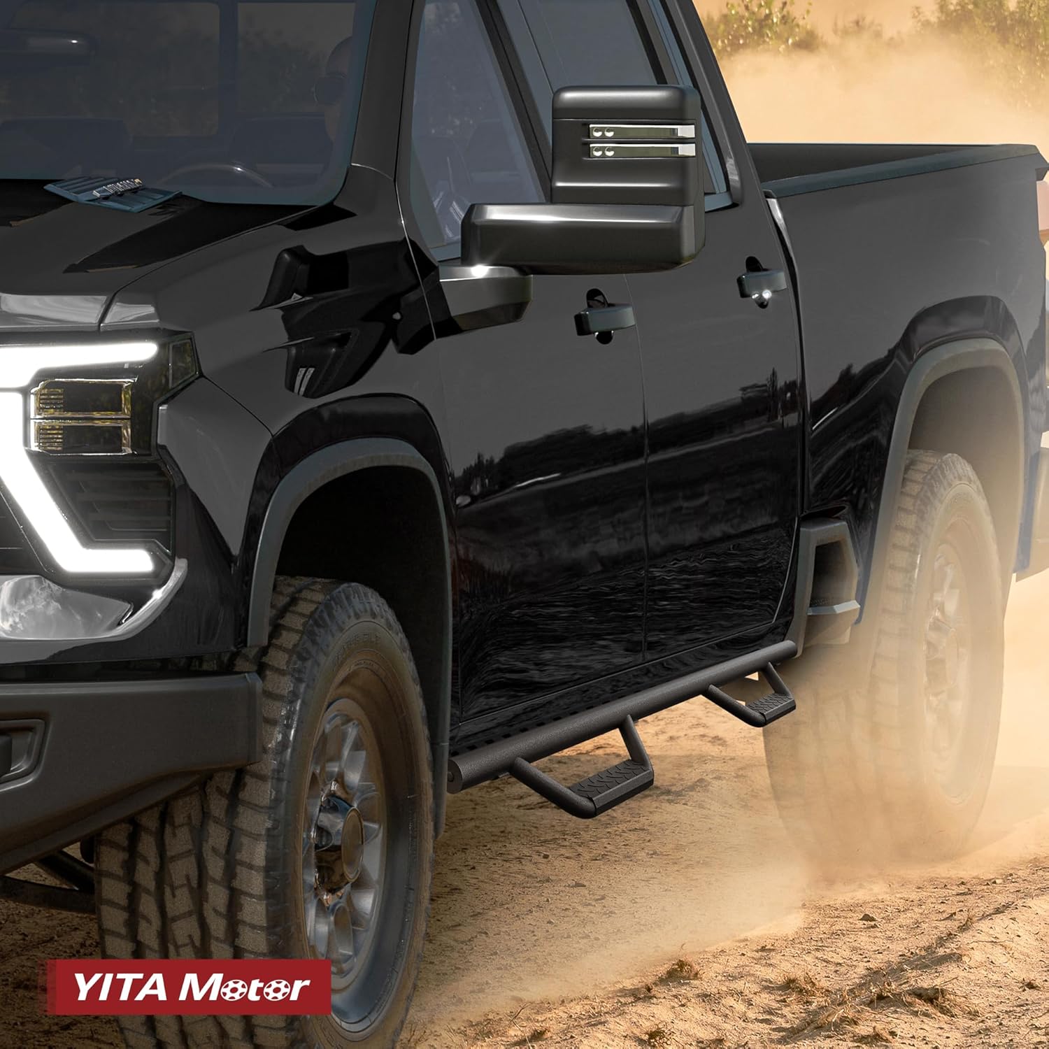 YITAMOTOR Drop Running Boards Compatible with 2019-2025 Dodge Ram 1500 New Body Crew Cab (Not Fit Classic), Tube Side Steps Textured Black Nerf Bars