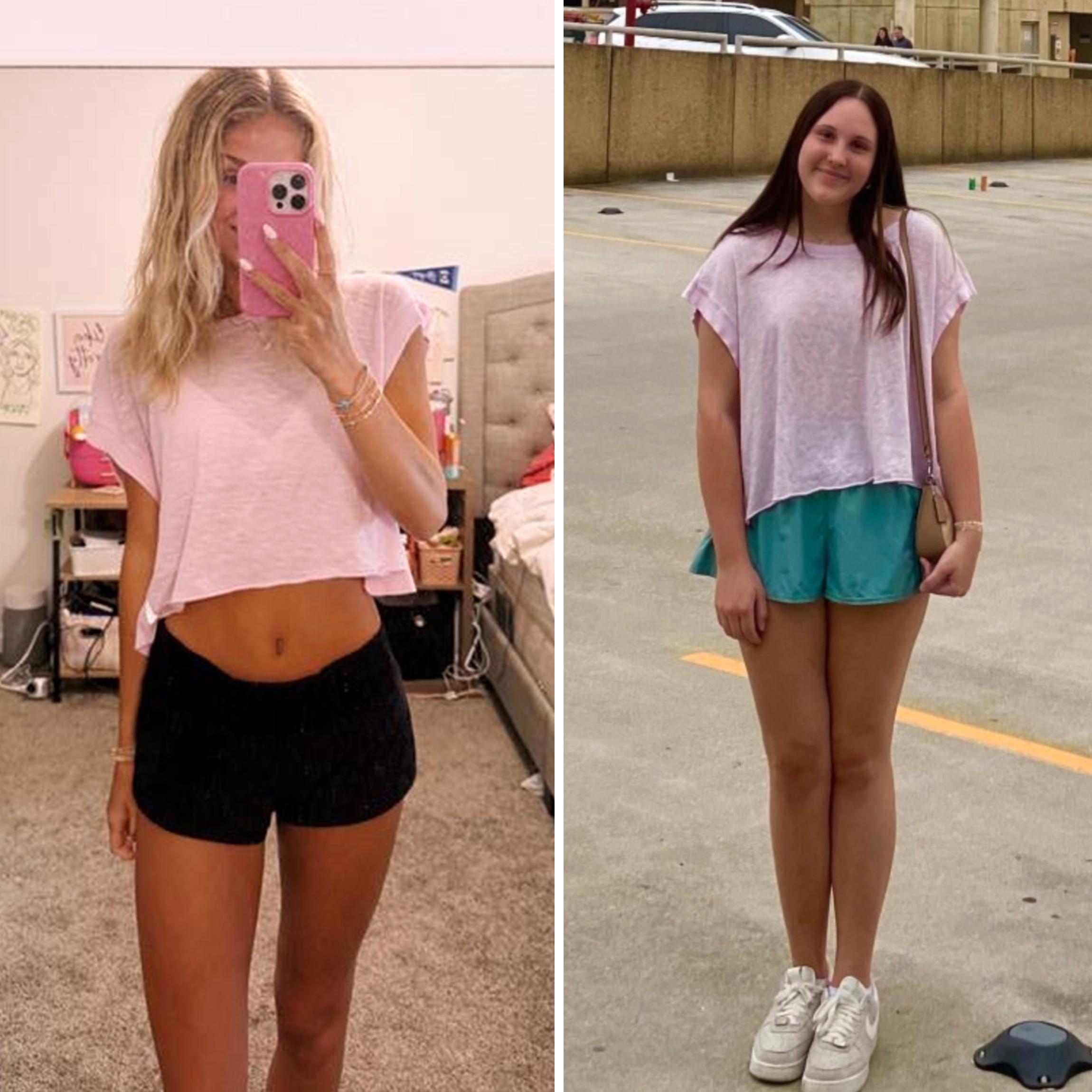 Buenoble Women’s Open Back Workout Tops Y2K Athletic Gym Slouchy Crop Running Tees SpringStatements