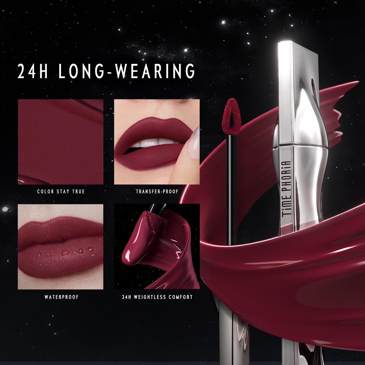 [TIMEPHORIA] Eternal Lip Matte -  Matte Finish Liquid Lipstick, Long Lasting Lip Stain, Waterproof and Transfer-proof Lip Tint, Longwear Mask-friendly, Lightweight, High Coverage, 4ML Compact Size, Lip Makeup & Cosmetic Product