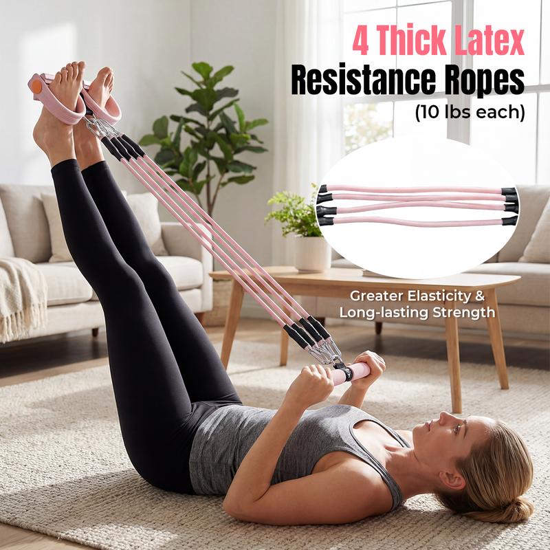 RELIFE REBUILD YOUR LIFE Pedal Resistance Bands with Handles Portable Foot Pedal Resistance Trainer for Full Body Workout Abdomen, Waist, Arms & Legs