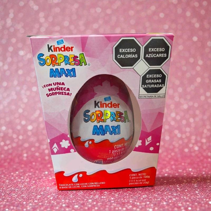 Kinder Sorpresa Maxi Niña Chocolate Egg for Children & Chocolate Lovers Classic Treat with Surprise Inside