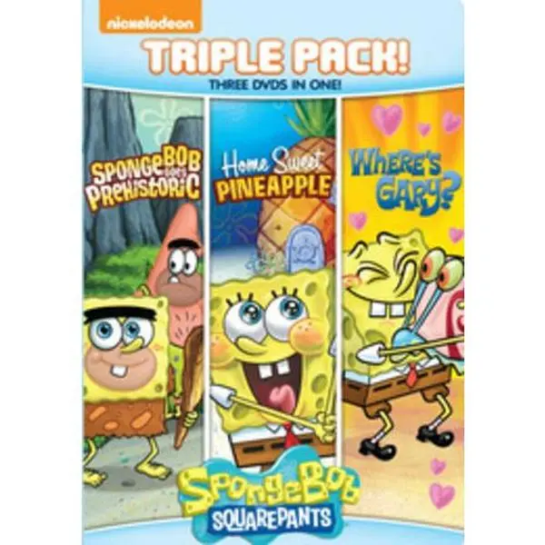 SpongeBob SquarePants: SpongeBob Goes Prehistoric Nickelodeon Animation Family DVD Box Set, 3-Pack, Full Frame, Dolby, Sensormatic