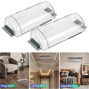 2 Pack Adjustable Air & Heat Deflector for Vents, Sidewalls, Ceiling Registers (8.5" to 15")