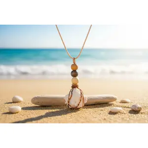 Pearlescent Dreams Wire-Wrapped Shell Necklace