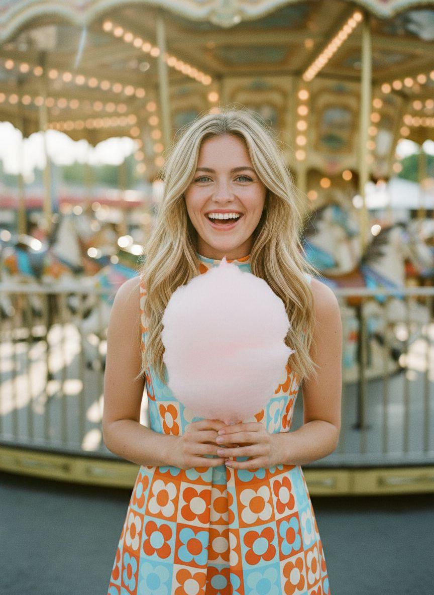 ORANGE & BLUE 1960S FLORAL STAND COLLAR DRESS Bohemian Summer Outfit Casual Everyday Wear