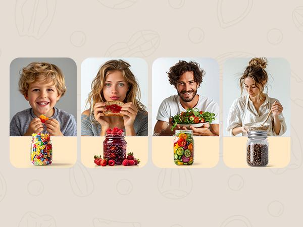 Dual-Head Electric Mason Jar Vacuum Sealer Kit with Dust Cover, 2×Wide & Regular Mouth Mason Jars Lids for Food Preservation