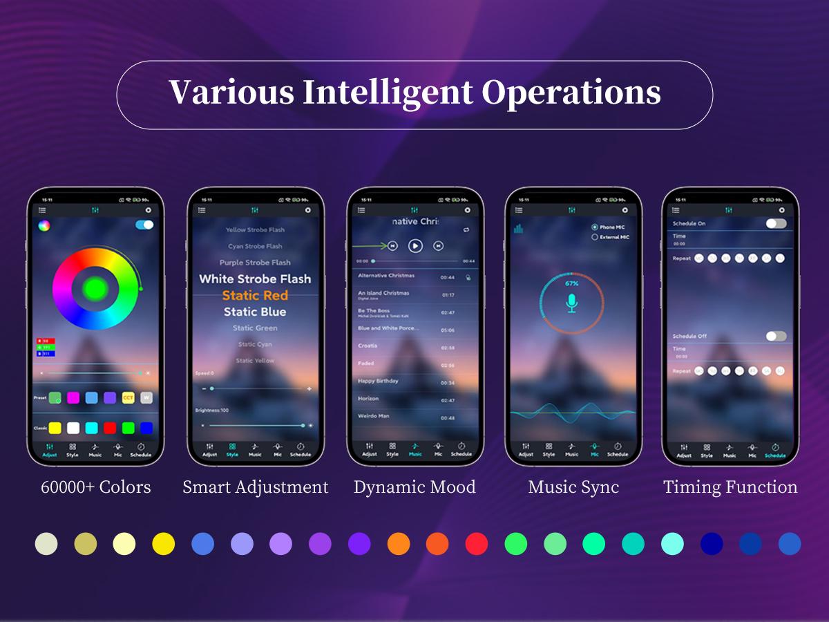 SIBEDS Queen Bed Frame with Adjustable Headboard, PU Upholstered Platform Bed for Bedroom, LED Lighting and Skirt, Diamond Tufted Design, Wooden Slat Support, Easy Assembly