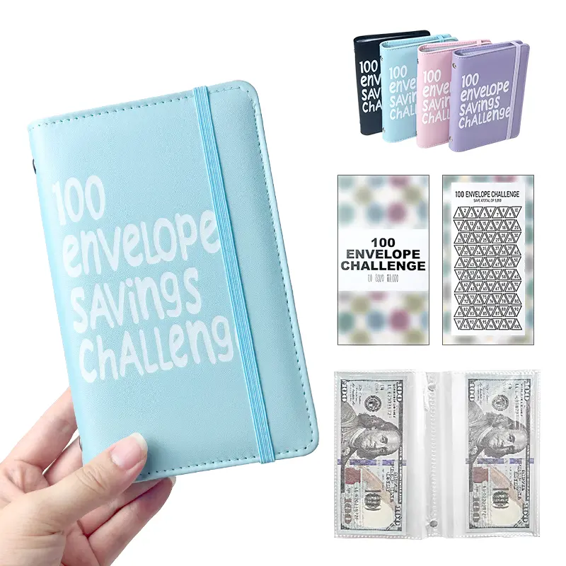 2026 New Model 100 Envelopes Money Saving Challenge with Cute Stickers, Money Saving Binder with Cash Envelopes, Budget Binder Savings Challenge Book for 100 Day to Save $5,050 for Budgeting Planner,back to school,back to school haul