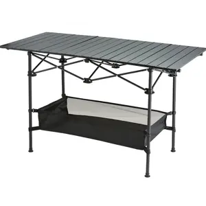 120×70×55 CM Lightweight Aluminum Folding Picnic Table with Carry Bag, Portable Camping Table for Beach, Backyard, BBQ, Party, and Picnics