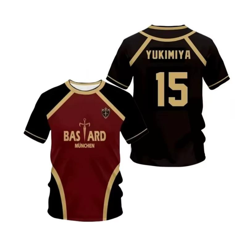 Japan Anime Michael Kaiser Shirt Isagi Cosplay Costumes Bastard Munchen Yukimiya Reo Ness Hiori Football Shirt 3D Printing