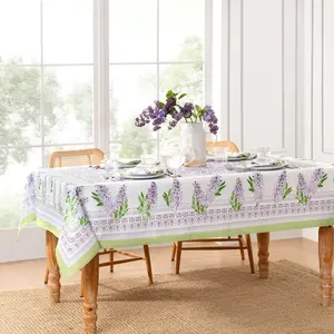Lilac Garden Floral Tablecloth