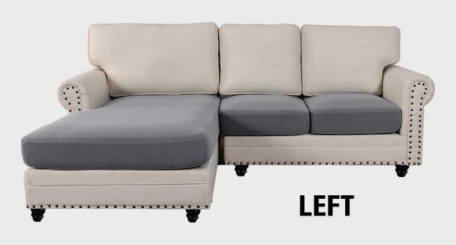 H.VERSAILTEX Sectional Couch Covers 3 or 4 Pieces Sofa Seat Cushion Covers L Shape Separate Cushion Couch Chaise Cover for Both Left/Right Sectional Couch
