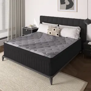 Hybrid Mattress 12 Queen & 14 King Cooling Gel Memory Foam Pocket Springs Medium Firm Motion Isolation Pressure Relief Hotel Luxury Edge Support CertiPUR-US Bed-in-a-Box