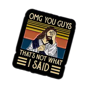 Alloy Brooch Backpack Lapel Badge Jewelry Gift for Believers and Style Seekers