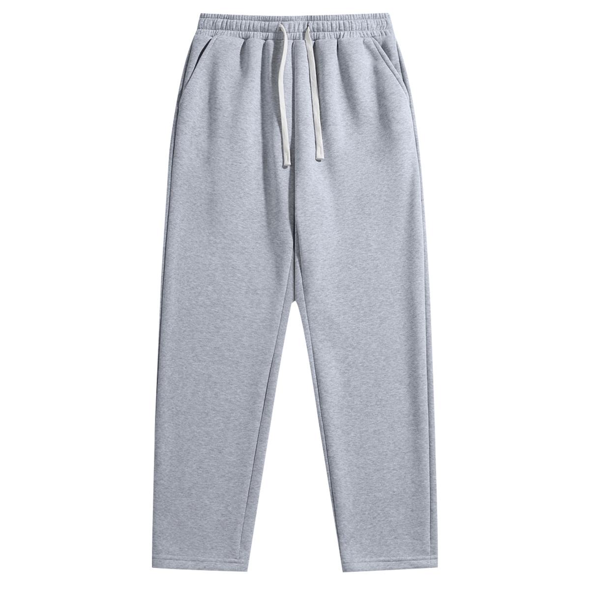 Men's Casual Jogger Pants Elastic Waistband with Drawstring Design Side Pockets Autumn Winter Athletic Style Full Length Comfortable Fabric Durable Material for Sports Workouts Outdoor Activities Solid Fashion Sweatpants