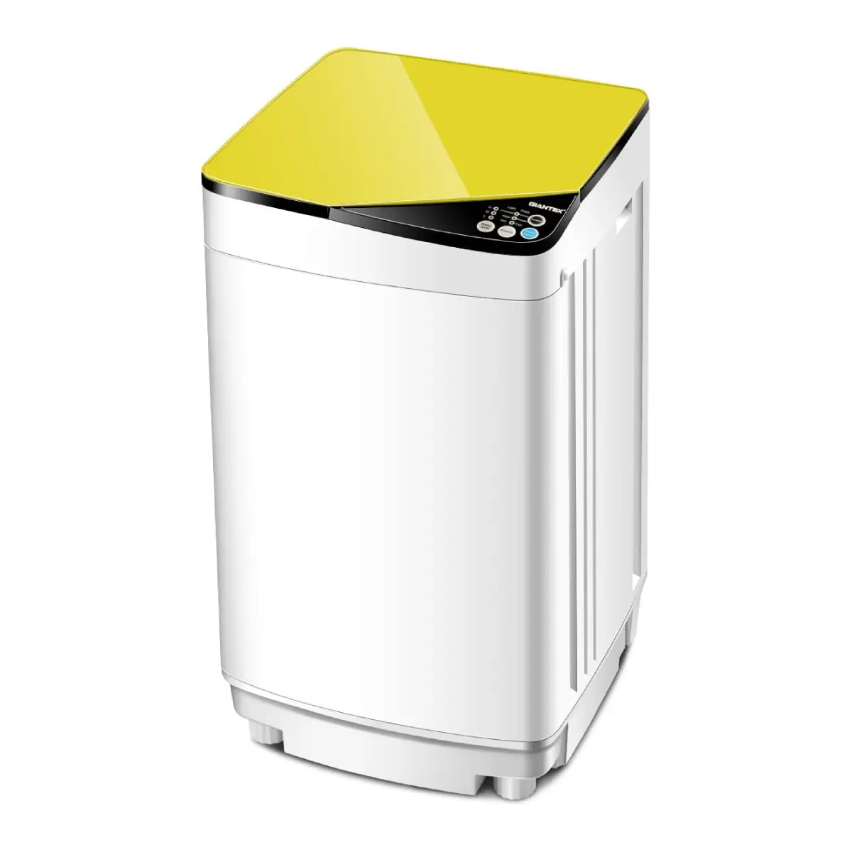 Costway Full-Automatic 7.7lbs Built-in Mini Washing Machine - Built-in Barrel Light, Safety, Energy Efficient, Digital Control for Small Spaces, Dorms, Apartments, Built-In Mini Washing Machines
