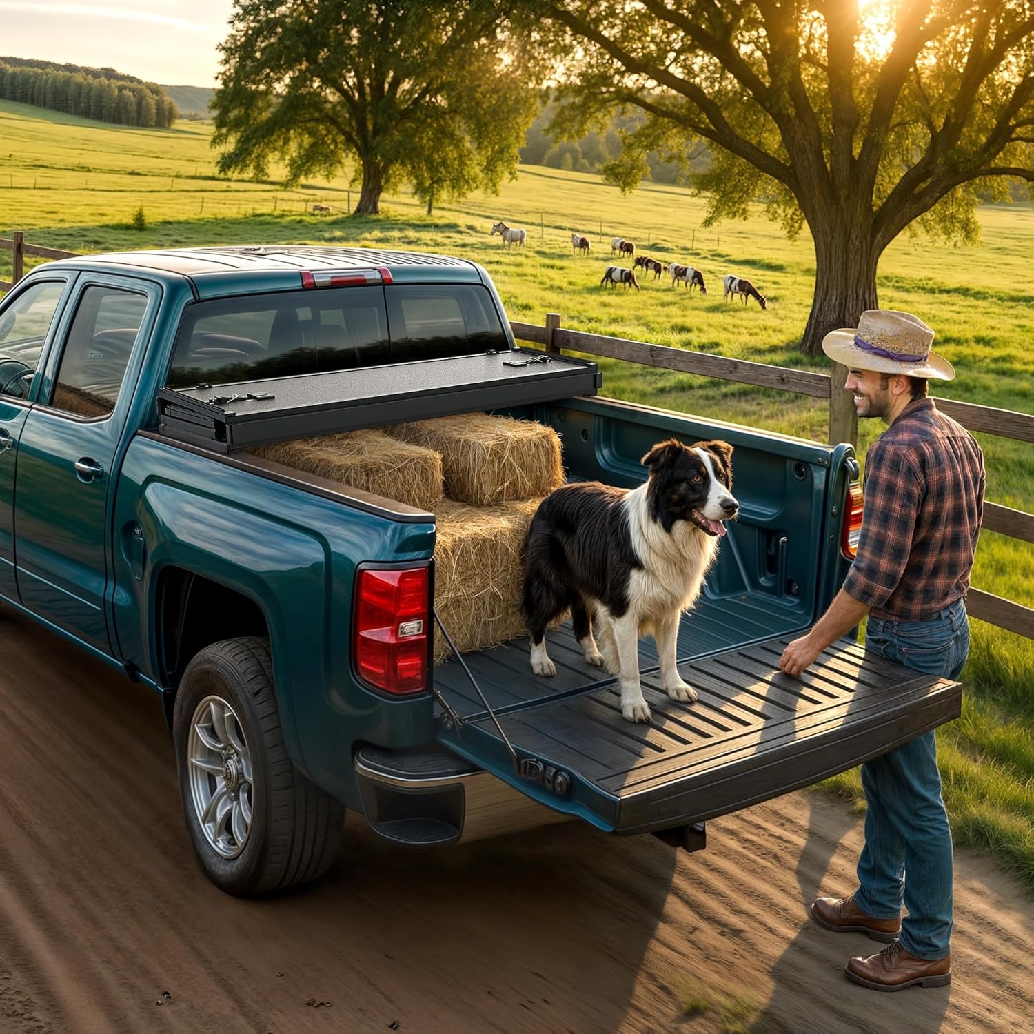 5.5 Ft Hard Bed [Fits 2015-2026 Ford F-150] Hard Quad Fold Truck Bed Tonneau Cover