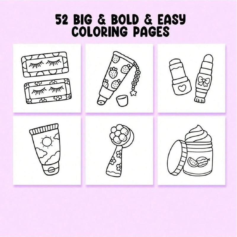 3PCS Coloring Book for Adults and Teens, Super Cute Designs, Hygge Spaces for Relaxation