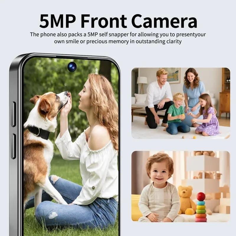 4.5 Inch Dual SIM Smartphone, Mini Smart Phone, 4000mAh Battery Android 14 with 3GB RAM, 64GB Storage, Calling, GPS Bluetooth-compatible WiFi Portable Micro Tiny Mobile Phone