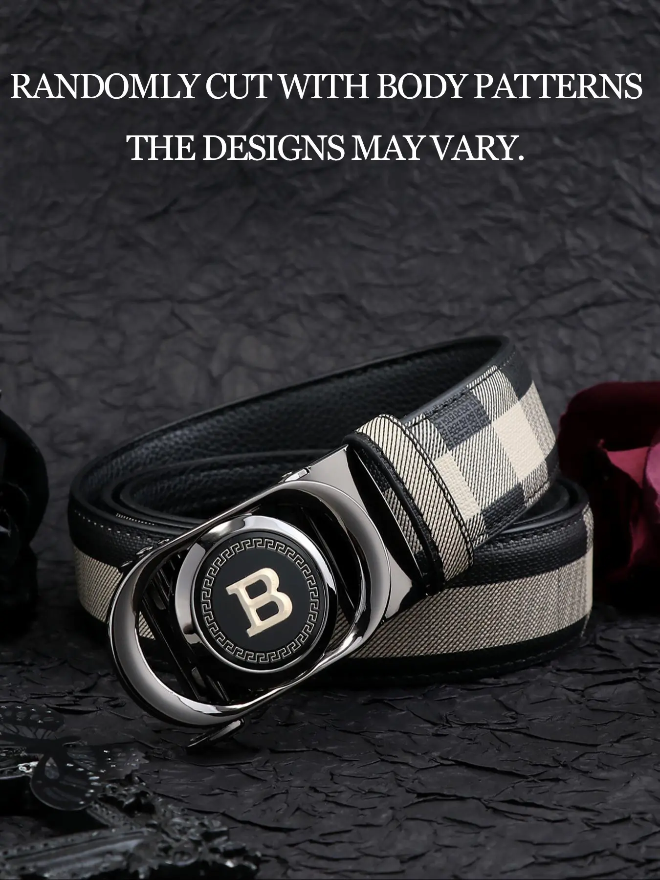 Men's Business Fashion Belt, Casual Waistband for Jeans Trousers, Fashion Belt for Party, Daily Clothing Decor, Trendy All-match & Exquisite Belt for Gift, Street Style Belt, Striped Print Belted, Pu Belt, Belts Men