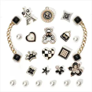 Sparkling Shoe Charms for Women with Bling Rhinestones, Girly Shoe Chains for DIY Clog Sandals Decor | Cute Shoe Accessories as Party Favors, Trendy Fashion Gift Ideas for Girls