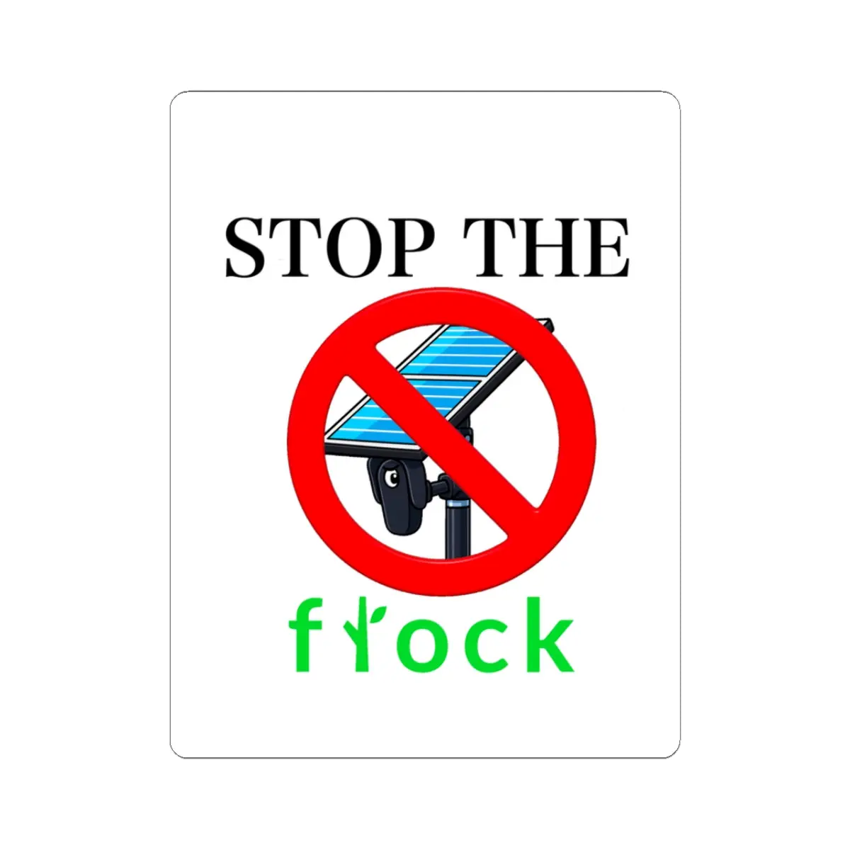 Stop the Flock Sticker — Anti-Drone / No Drone Symbol Kiss-Cut Sticker ...