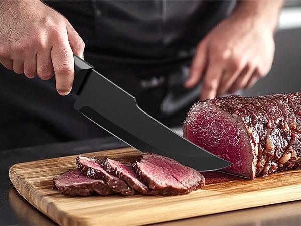 ASETY 15PCS Cyberpunk Knife Set from Future Kitchen Knife Set with Built-in Knife Sharpener Block, Stainless Steel Knife Block Set, Dishwasher Safe Mordern Knife Set, Elegant Box for gift Lightweight Sturdy