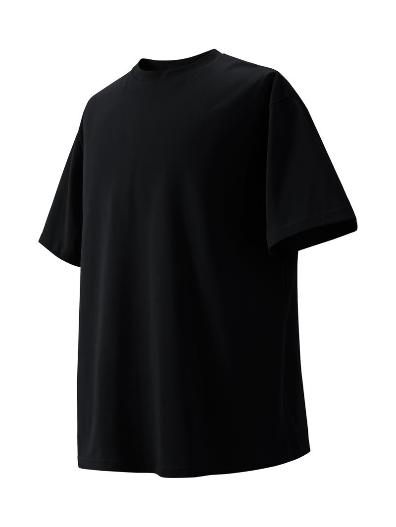 CCCMAI Men's Solid Color Short Sleeve T-Shirt Casual Cotton Tee Solid Colors Black White Gray All Colors Street Style Menswear Summer Basic Loose Fit Solid Color T-Shirt Short Sleeve Versatile American Style Men's Cotton Half Sleeve Casual Shirt Crewneck