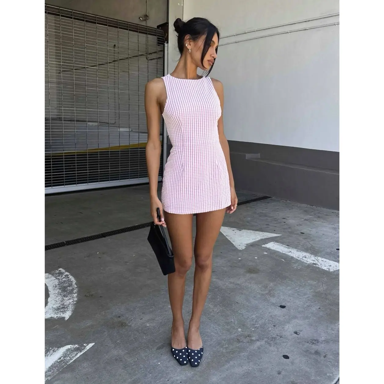 Princess Polly Yumiko Romper Pink Check