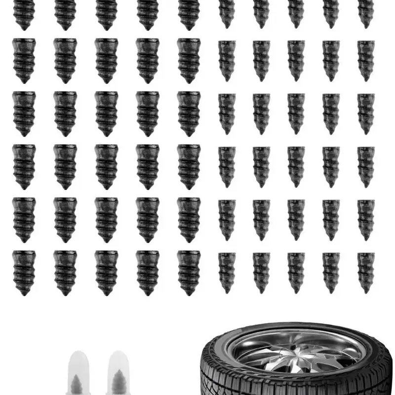 60PCS/30PCS Tire Plug Kit, Tire Repair Rubber Nails, Vacuum Tyre Repair Screws Fast Repair Kit with a Box, Screwdriver, for Car Motorcycle Truck ATV Tire Puncture Repair