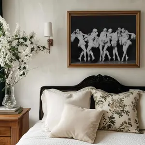 Vintage Showgirl Ballerina Art Print: Black and White Dance Photo,Unframed Poster,Unframed Wall Art, Vintage Poster,Vintage Wall Art