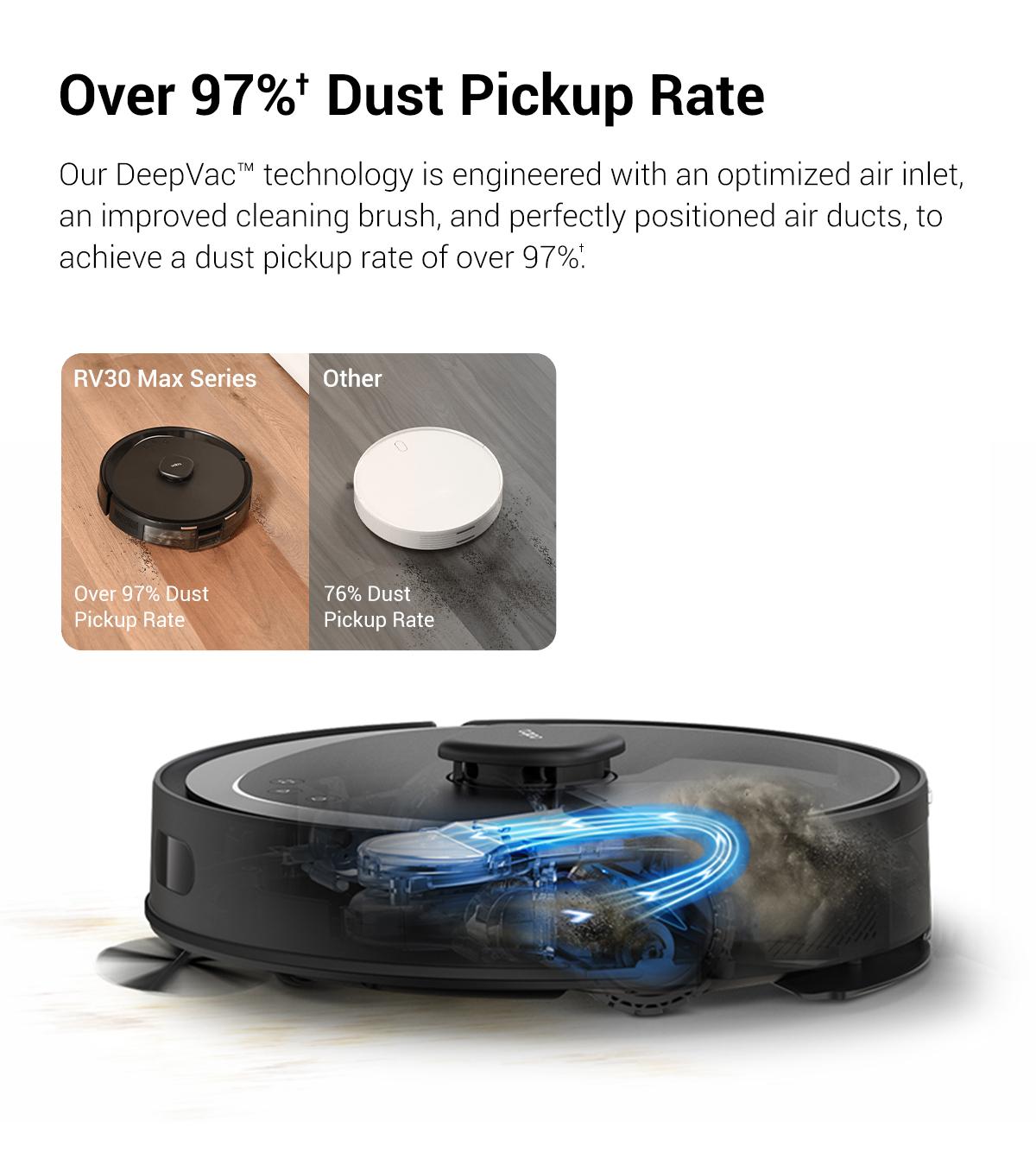 Tapo RV30 MAX Plus: LiDAR Robot Vacuum & Mop with Auto-Empty Dock, 5300Pa,Smart Mapping, Voice Control, 97%+ Dust Pickup, 3L Dust Bag, 2 Months Hands-Free Cleaning