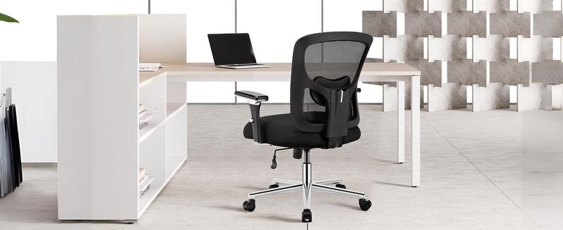 Big and Tall Office Desk Chair, 500lbs Heavy Duty Mesh Ergonomic Computer Chair with Arm and Wide Comfy Seat, Wheels for Adult
