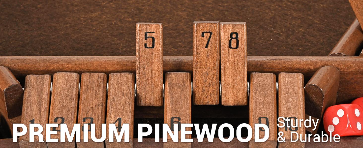 Ropoda Shut The Box Game, Upgraded 1-6 Player Shut The Box for Adult and Kids, Wooden Dice Game -Addition Training, Fun for Family Game Night, Summer Turn Up & Father's Day Deal Ropoda Shut The Box Game, Upgraded 1-6 Player Shut The Box for Adult and Kids, Wooden Dice Game -Addition Training, Fun for Family Game Night, Summer Turn Up & Father's Day Deal