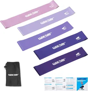 Resistance Bands for Working Out Exercise Loop Bands Workout Bands Set for Men Women Body Stretching, Crossfit Training, Home Workout, Physical Therapy, Booty Legs, Set of 5