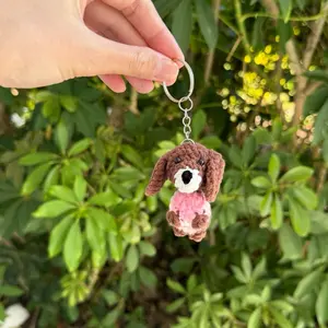 Cute handmade crochet dog keychain, adorable gift for friends , gift for her , surprise gift, handmadegifts