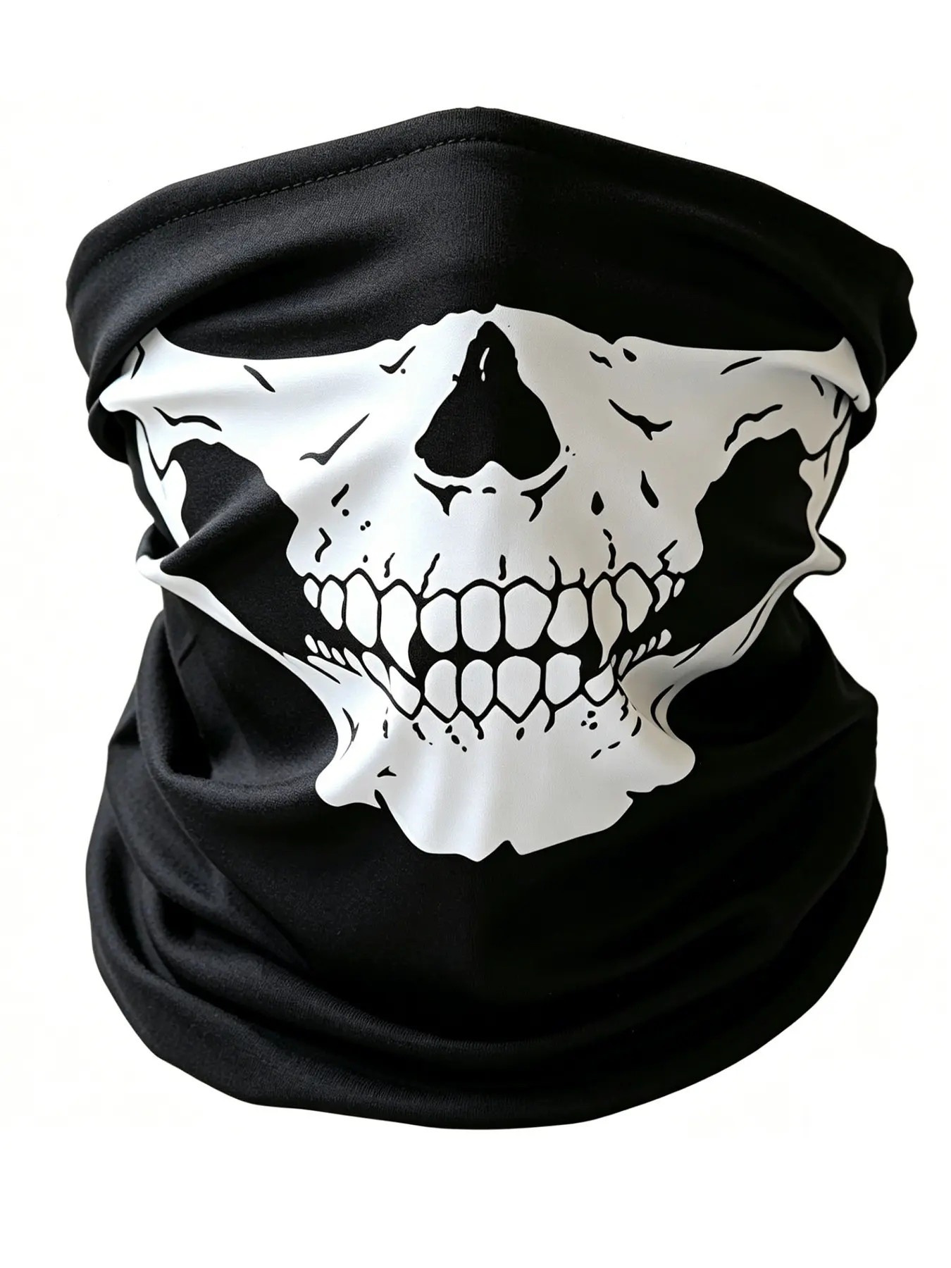 Halloween Skull Mask, Seamless Neck Gaiter and Full Balaclava, Balaclava Mask Headwear, Motorcycle Face Cover, Outdoor Sports Magic Scarf, UV Protection, All Seasons