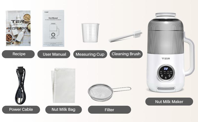 Upgraded 10-in-1 Nut Milk Maker with Quiet Shield, 40oz – Self-Cleaning Soy/Oat Milk Blender, Multifunctional Automatic Juicer,Delay Start, Keep Warm, Boil