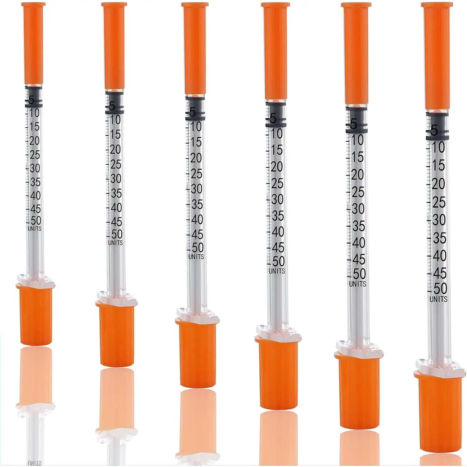 100 Pack 0.5ml Disposable Syringe, 31G 0.5cc 1/4 Inch (6mm) Lab Supplies Syringes, Individually Wrapped
